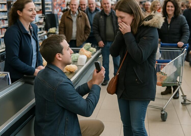 Une demande en mariage surprise à la caisse d'E. Leclerc, elle accepte !