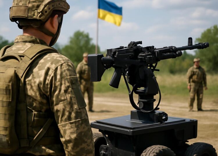 Conflit ukrainien : utilisation d'IA et portée des mitrailleuses robotiques de Kiev.