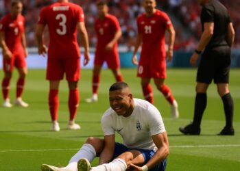 Kylian Mbappé se blesse en marquant contre la Turquie, inquiétude grandissante.