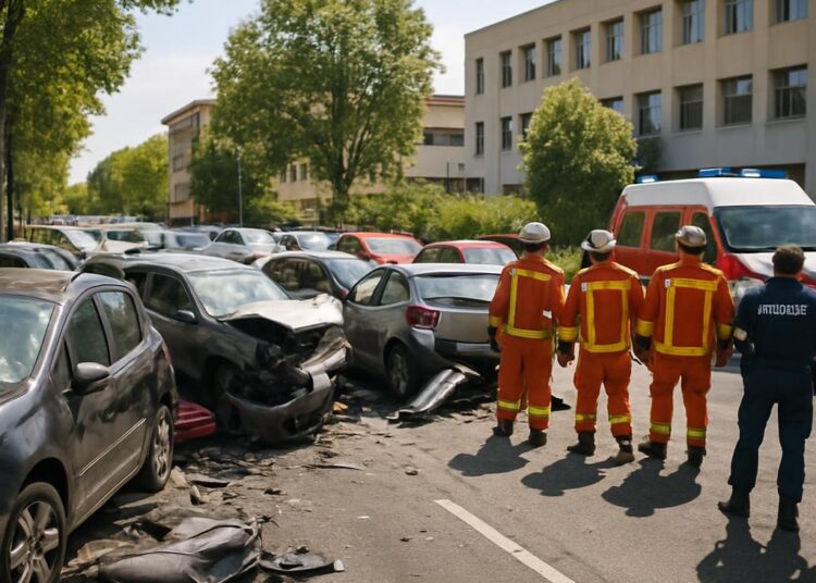 Accident impressionnant près de la clinique Honoré-Cave à Montauban : six véhicules touchés et 30 interventions chirurgicales en péril.