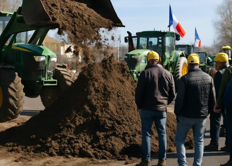 Agriculteurs en colère : action de la CR 47 à Agen contre le GNR et l'État.