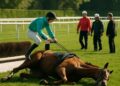Un incident tragique à Auteuil : Losange Bleu s'effondre en course.