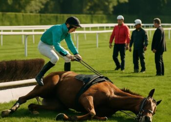 Un incident tragique à Auteuil : Losange Bleu s'effondre en course.
