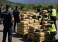 Saisie exceptionnelle de huit tonnes de résine de cannabis à la frontière franco-espagnole.