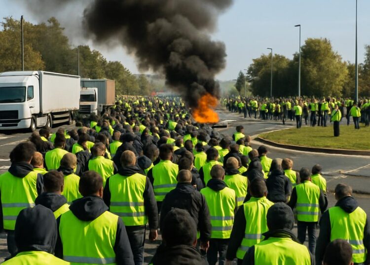 Mobilisation significative le 17 octobre : défilés, blocages et ronds-points en action.