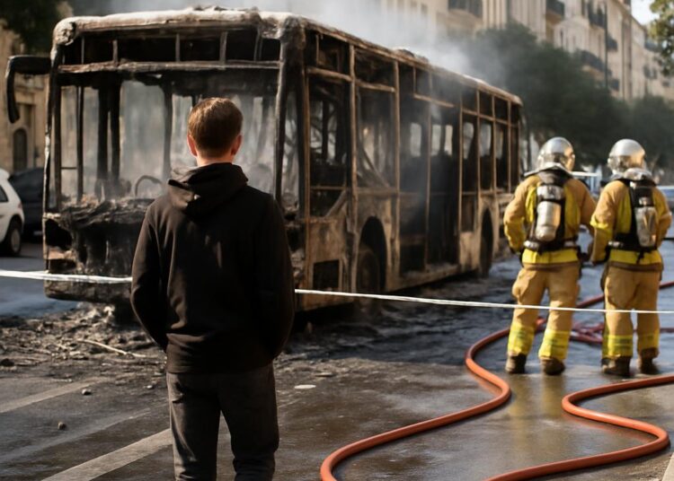 Mineur de 15 ans mis en examen après l'incendie d'un bus à Marseille.