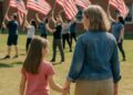 Encouragée par sa fille, elle rejoint l'école des porte-drapeaux.