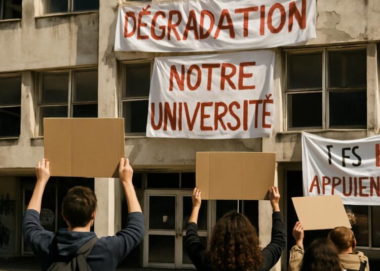 Des étudiants alertent sur la dégradation de leur université et appuient les lycéens.