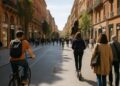 Rue d'Alsace-Lorraine à Toulouse : la cohabitation entre usagers est risquée.