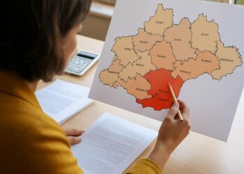 Augmentation de la taxe foncière en Occitanie sur 20 ans par département.